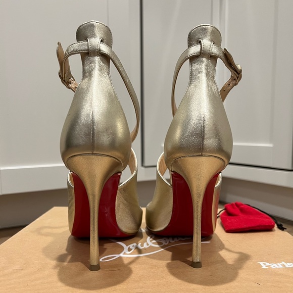 Christian Louboutin gold heels - Picture 8 of 11